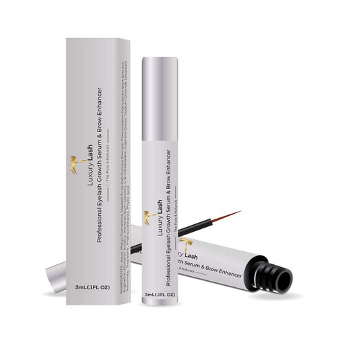 Luxury Lash Serum EyeBrow and Eyelash Growth Serum & Brow Serum Irritation Free & Natural Growth Peptides for Long, Thick Lashes and Eyebrows! Dermatologist Certified, Cruelty Free & Hypoallergenic.