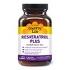 Country Life Resveratrol Plus 1000mg - Organic Antioxidant Supplement with Pine Bark & Grape Seed Extracts - Vegan, Gluten-Free, Non-GMO
