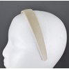 Beige cream velvet headband soft velour hair band accessory 1 inch wide plain classic basic style