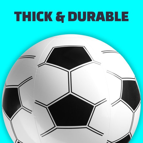 Inflatable Soccer Ball (pack Of 12) 16-inch, Soccer Party Favors For Themed Soccer Party Decorations & Soccer Birthday Party Decorations, Soccer Party Supplies & Soccer Goodie Bags & Pool Toys
