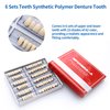 168 Pieces False Teeth Dental Complete Acrylic Resin Denture Teeth, 6 Sets Whole Teeth Synthetic Polymer Denture Tooth, 23 Shade A2 Upper + Lower Dental Materials for Replacement, DIY, or Halloween