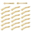 Cinaci 20 Pack 10cm /4 Inch Blank Plain DIY Craft Gold Metal French Hair Barrettes Snap Hair Clips Clasps for Women Girls Teens Hair Accessories (4 Inch)