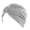 Chemo Sleep Turban Headwear Scarf Beanie Cap Hat for Cancer Patient Hair Loss (Grey)