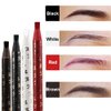 4pcs Eyebrow Mapping Pencils Peel-Off Hard Core Brow Pencil with Brush for Marking, Filling and Outlining,TgoBeauty Tattoo Makeup and Permanent Makeup Eye Brow Liner Beauty (Black)