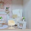 TOYANDONA 4pcs Dollhouse Armchair Miniature Office Chair Dollhouse Rotatable Chair Miniature Chairs Dollhouse Egg Chair Miniature Stool Mini Stool Doll House Decors White Set Furniture Abs