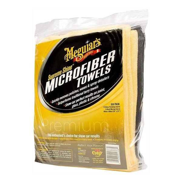 Meguiar's X2025 Supreme Shine Microfiber Towels - 6 Pack