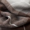 Lavish Home Throw Blanket - Cashmere-Like - Plaid - Brown