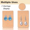 Earring Cards for Selling Including 120 Pcs Earring Holder Cards, 120 Earring Packaging and 240 Pcs Earring Backs, for Necklace/Jewelry Display, Jewelry Packaging 3.5x2.4 Inches (Brown)
