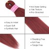 AQINBEL Braiding Hair 26 Inches -8 Bundles Braiding Hair Pre Stretched Itch Free Crochet Twist Hair for Braids Yaki texture Burgundy Braiding Hair Extensions for Women (900#)