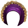 African Women's Turban Hat Stylish Gele Gemstone Headpiece, perfect for wedding parties. Auto Gele Headties (Polyester, purple)