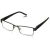 Foster Grant mens Chip Glasses Reading Glasses, Gunmetal/Transparent, 59 mm US