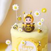 Gyufise 11Pcs Bumble Bee Cake Toppers Honeycomb Flower Oh Babee Cupcake Picks Gender Reveal Cake Decorations for Baby Shower Kids Boys Girls Birthday Party Supplies