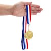 Juvale 12 Pack Basketball Medals for Kids and Adults, Team Participation Trophies, Awards, Party Favors, Red, White, and Blue Stripes 15.5" Ribbon (2 in, Metal, Gold)