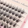 DIY 120Pcs Cluster Lashes C Curl Natural Look Mixed Size False Eyelashes Volume Eyelash Extension Dramatic Eyelash Makeup Tools (14/16/18mm)