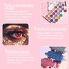 24 Colors Glitter Shimmer Eyeshadow Palette for Women, Vibrant Shades & Highly Pigmented, Shimmer Sparkle Eyeshadow Palette, Colorful Glue Gel Sombras De Ojos Professional Makeup for Eyes, Lips & Face