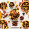 96 Pieces Friendsgiving Tableware Set Party Supplies - Fall Thanksgiving Pattern Disposable Dinnerware with Paper Plates, Napkins, Forks for Autumn Harvest, and Friendsgiving Dinner BBQ Picnic Favors