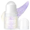 Wugbc Body Glitter Gel, Roll-on Face Glitter Rave Hair Accessories, Holographic Makeup Festival Mermaid Shimmer Chameleon Sequins Sparkling Stick for Women Singer Concerts Disco Party, Neon Violet