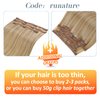 RUNATURE Clip in Hair Extensions Honey Blonde Real Human Hair Clip in Extensions for Women Highlight Clip in Real Hair Extensions Full Head Short Extensions 12 Inch 80g 7Pcs