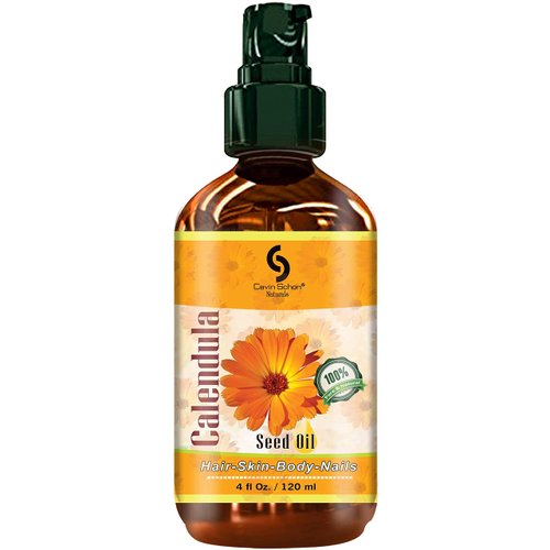 Cavin Schon 4 fl oz 100% Pure Calendula Infused Oil - for Body, Nails & Hair - Perfect Natural Skin Moisturizer