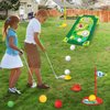 Letapapa Toddler Golf Set, Golf Clubs Length Adjustable with Mat & Golf Cornhole, Upgraded Kids Golf Clubs with 8 Balls, Indoor & Outdoor Sports Toys Birthday Gifts for 3 4 5 6 Years Old Boys Girls