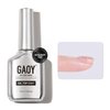 GAOY Builder Top Coat Gel, 16ml No Wipe Clear Rubber Top Coat for Gel Nail Polish, High Gloss Varnish for Long Lasting UV Gel Nail Art