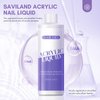 Saviland EMA Monomer Acrylic Nail Liquid 8oz: Low Odor EMA Nail Brush Size 12 for Acrylic Powder with Nail Forms Dappen Dish Cleaning Pads Acrylic Nail Tools for Beginners DIY Nail Extension
