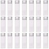 MaxMau 24 Tiny Jars with Aluminum Screw Lids 15ml Small Glass Bottles Clear Mini Vials Metal Caps Top Sample Message Bottle Jewelry Beads Herbs Storing Wedding Favors DIY Decorations