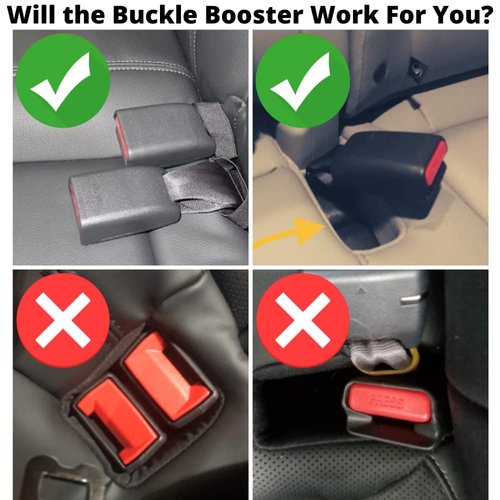 4-PACK Seat Belt Receptacle Stabilizer - Buckle Booster for Car Seat Belt - Raises Your Seat Belt For Vertical Access - Stop Fishing for Buried Buckles