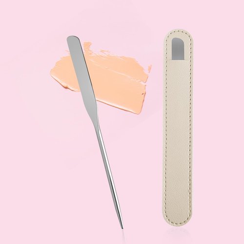 Makeup Mixing Palette Spatula,Stainless Steel Makeup Tiny Spatula,Professional Art Foundation Cream Blender For Nail-Art, Eye Shadow, Eyelash, Face Makeup Tools