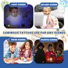 Yocieco Temporary Tattoo for Kids, 300+ Pcs Glow in the Dark Tattoos Kids Stickers, Luminous Party Supplies with Car/Dinosaur/Space/Butterfly Favors for Boys Girls