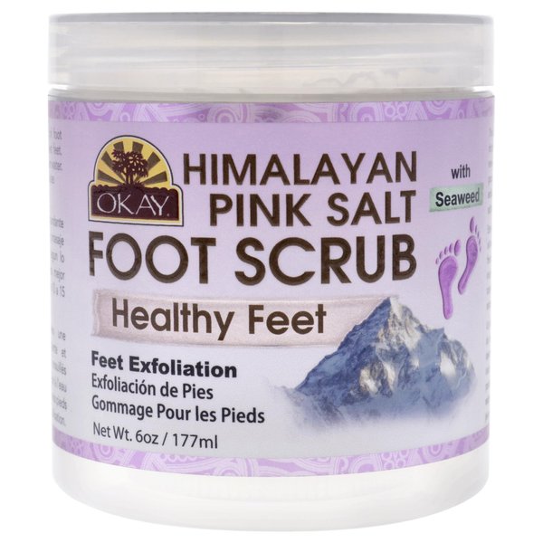 OKAY Pure Naturals Pink Salt Foot Scrub 6oz