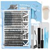 KevKev Lash Clusters Kit 3D Fluffy Cluster Lashes 20D+40D 320 Pcs DIY Lash Extensions Eyelash Clusters Glue Individual Lashes Remover Cluster Thin Band & Soft (Fluffy 20D+40D Kit,8-16mix)