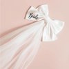 Snogisa Bridal Veil,Bachelorette Veil Pearl Bride Hair Clip,Bride To Be Gift, Wedding,Bridal Shower Gift Supplies (Bow with veil)