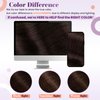 LaaVoo Hair Extensions Clip ins Human Hair Brown Clip in Extensions Real Human Hair Dark Brown Hair Extensions Real Human Hair Clip in for Short Hair Double Weft 12 Inch 5pcs 80g