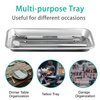 Yzurbu 6pcs Metal Tray, Stainless Steel Small Tray for Tattoo, Resin, Bathroom, Lab Instrument Supplies