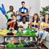 9 Pcs Soccer Birthday Party Decorations Soccer Ball Honeycomb Centerpieces 3D Football Soccer Theme Centerpieces Theme Party Table Topper Soccer Decorations Party Supplies for Boys Kids Birthday Party