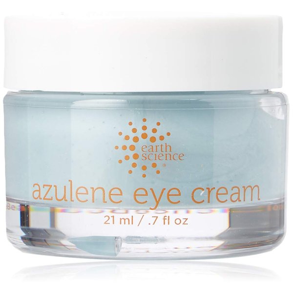 Earth Science Azulene Eye Cream fights dark circles, wrinkles, puffiness – with bilberry, melon & honeysuckle, 0.7 oz.