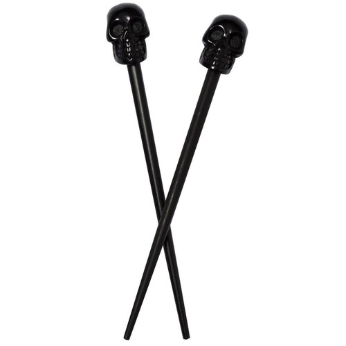 Kreepsville 666 Black Skull Collection Hair Sticks