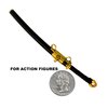 Black Plastic Toy Katana Sword with Removable Sheath for 6-8 Inch Action Figures