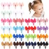 40PCS Snap Baby Hair Bows Clips for Girls Grosgrain Ribbon Fully Wapped 2 Inch Infant Hair Barrettes Accessories for Baby Girls Newborns Toddler