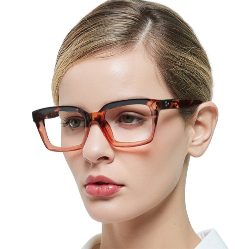 MARE AZZURO Blue Light Blocking Reading Glasses Women Computer Readers 0 100 125 150 175 200 225 250 275 300 350 400 500 600 (Brown, 2.0)
