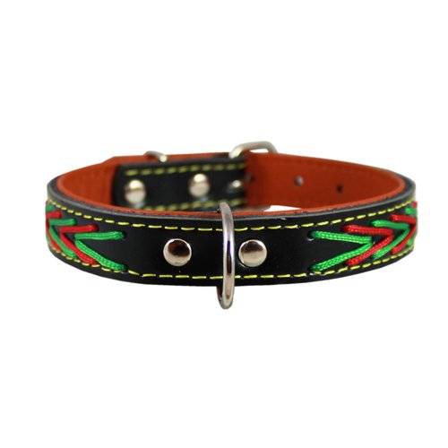 Genuine Leather Dog Collar 15.5"x3/4" Fits 11"-13" Neck Small
