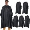 Professional Salon Cape Polyester Barber Cape Hair Cut Cape,54”x62” (Black, 5 Pack)