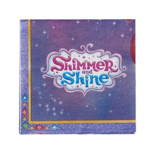 American Greetings Shimmer and Shine Party Supplies, Paper Lunch Napkins (16-Count)