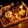 TuKIIE DIY Miniature Dollhouse Kit with Furniture, 1:24 Scale Creative Room Mini Wooden Doll House Plus Dust Proof for Kids Teens Adults(Leisurely Moment)