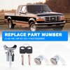 AUTOBABA Ignition Switch Lock Cylinder & 2 Pcs Door Lock Cylinder with Keys Compatible with 1992-1995 Ford Bronco F150 F250 F350 E150 E250 E350 Ranger Replaces# C-42-150 DP-42-122 F3UZ1522050D