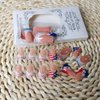 24Pcs 4th of July Press on Nails Medium, Nail Tip with Nail Glitter Stars USA Flag Design Fake Nails Independence Day Glue on Nails Full Cover French Tip False Nails for Holiday Nail Art Decoration