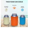 Blank Thick Foam Old School Can Cooler (4 Pack, Black)