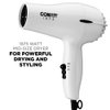 Conair Hair Dryer, 1875W Mid-Size Blow Dryer, White