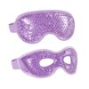 2PCS Gel Eye Mask Reusable Hot Cold Therapy Gel Bead Eye Mask for Puffiness /Dark Circles/Eye Bags /Dry Eyes/Headaches/Migraines/Stress Relief, Cooling Eye Mask Hot/Cold Compress Eye Mask (Purple)